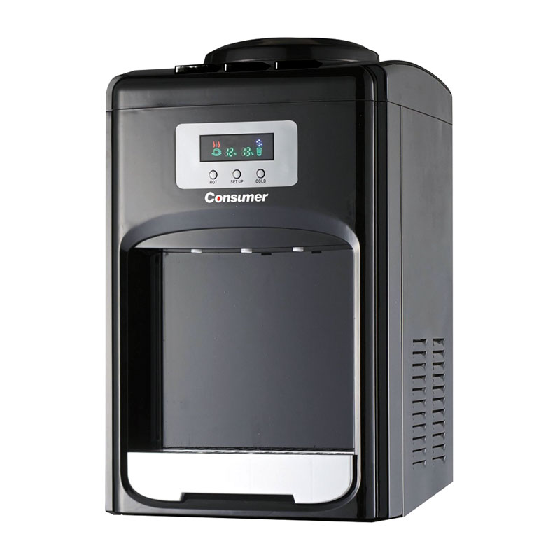 Dispenser de agua fria & caliende mesada digital negro